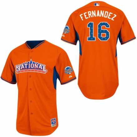 Men's Miami Marlins #16 Jose Fernandez Orange National League 2013 All-Star BP MLB Jersey