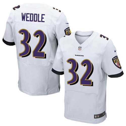 Nike Baltimore Ravens #32 Eric Weddle White Men's Stitched NFL New Elite Jersey