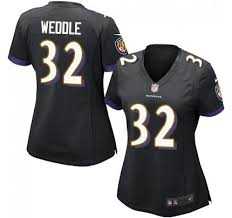 Women Nike Ravens #32 Eric Weddle Black Stitched NFL New Elite Jersey