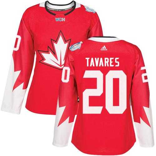 Women's Team Canada #20 John Tavares Red 2016 World Cup Stitched NHL Jersey