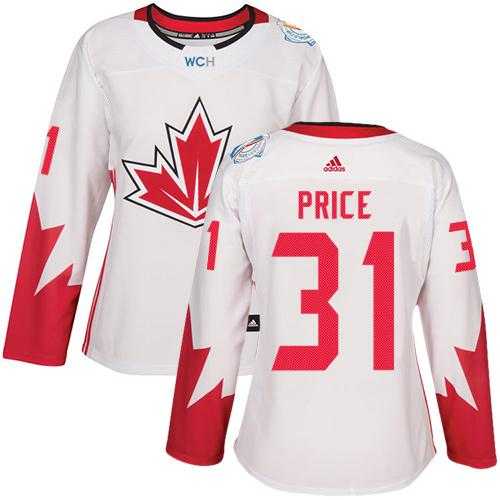 Women's Team Canada #31 Carey Price White 2016 World Cup Stitched NHL Jersey