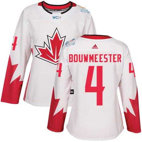 Women's Team Canada #4 Jay Bouwmeester White 2016 World Cup Stitched NHL Jersey