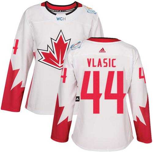 Women's Team Canada #44 Marc-Edouard Vlasic White 2016 World Cup Stitched NHL Jersey