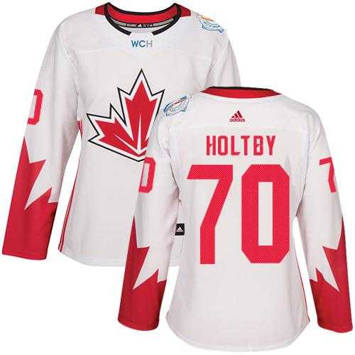 Women's Team Canada #70 Braden Holtby White 2016 World Cup Stitched NHL Jersey