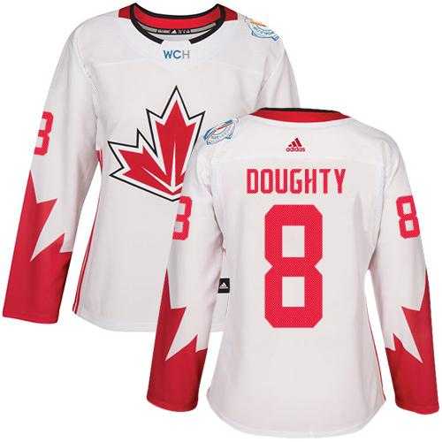 Women's Team Canada #8 Drew Doughty White 2016 World Cup Stitched NHL Jersey