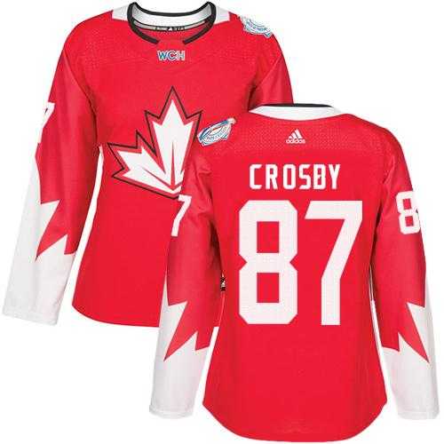 Women's Team Canada #87 Sidney Crosby Red 2016 World Cup Stitched NHL Jersey
