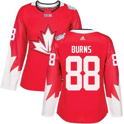 Women's Team Canada #88 Brent Burns Red 2016 World Cup Stitched NHL Jersey