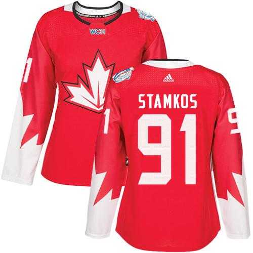 Women's Team Canada #91 Steven Stamkos Red 2016 World Cup Stitched NHL Jersey