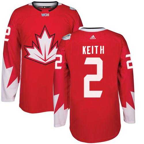 Youth Team Canada #2 Duncan Keith Red 2016 World Cup Stitched NHL Jersey