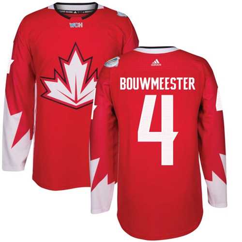 Youth Team Canada #4 Jay Bouwmeester Red 2016 World Cup Stitched NHL Jersey