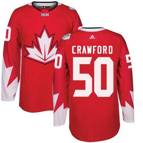 Youth Team Canada #50 Corey Crawford Red 2016 World Cup Stitched NHL Jersey