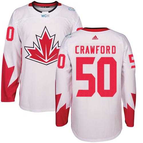 Youth Team Canada #50 Corey Crawford White 2016 World Cup Stitched NHL Jersey