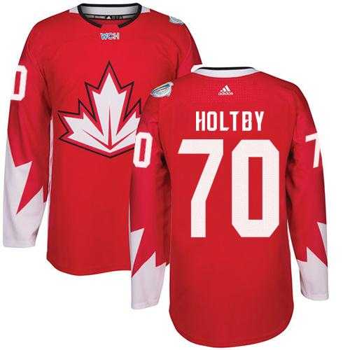 Youth Team Canada #70 Braden Holtby Red 2016 World Cup Stitched NHL Jersey