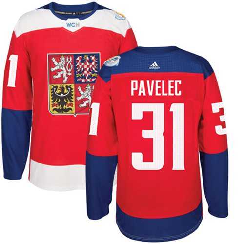 Team Czech Republic #31 Ondrej Pavelec Red 2016 World Cup Stitched NHL Jersey