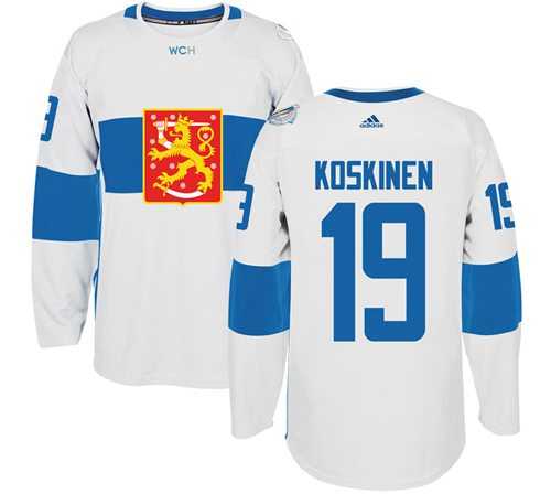 Team Finland #19 Mikko Koskinen White 2016 World Cup Stitched NHL Jersey