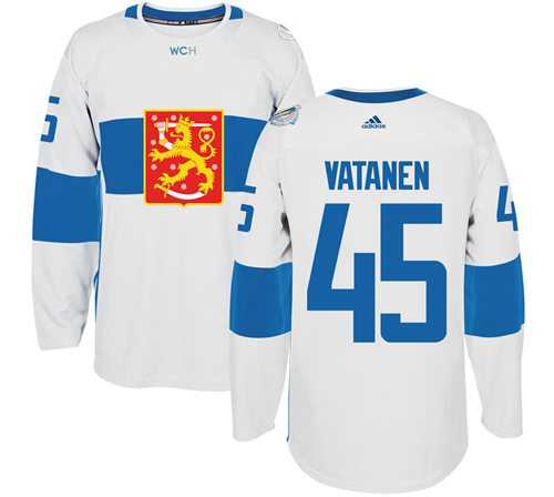 Team Finland #45 Sami Vatanen White 2016 World Cup Stitched NHL Jersey