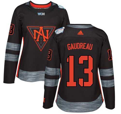 Women's Team North America #13 Johnny Gaudreau Black 2016 World Cup Stitched NHL Jersey