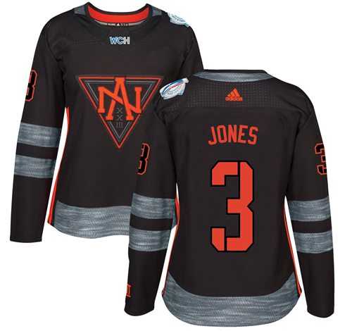 Women's Team North America #3 Seth Jones Black 2016 World Cup Stitched NHL Jersey