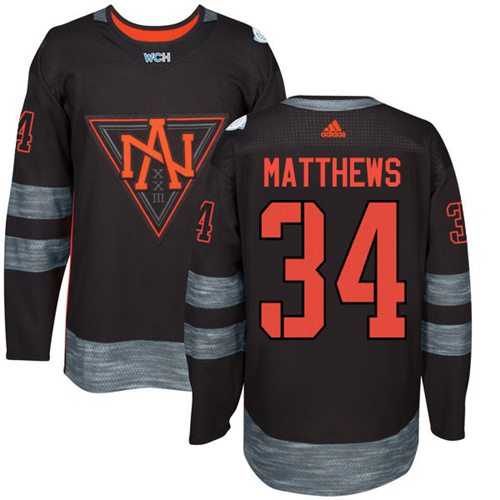 Youth Team North America #34 Auston Matthews Black 2016 World Cup Stitched NHL Jersey