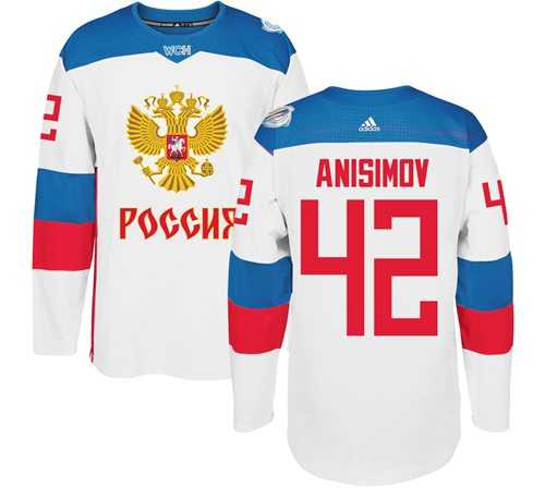 Team Russia #42 Artem Anisimov White 2016 World Cup Stitched NHL Jersey