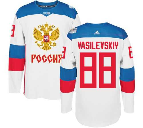 Team Russia #88 Andrei Vasilevskiy White 2016 World Cup Stitched NHL Jersey