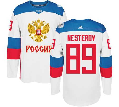 Team Russia #89 Nikita Nesterov White 2016 World Cup Stitched NHL Jersey