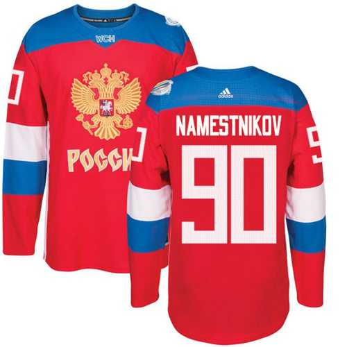 Team Russia #90 Vladislav Namestnikov Red 2016 World Cup Stitched NHL Jersey
