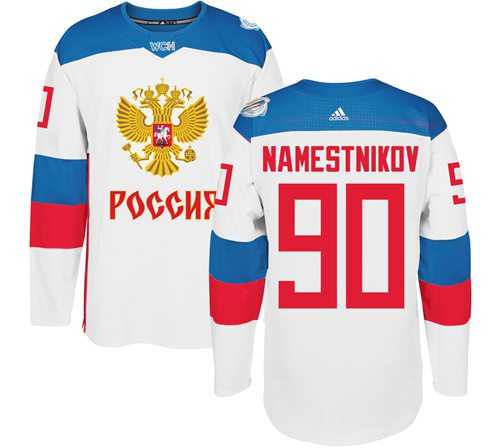 Team Russia #90 Vladislav Namestnikov White 2016 World Cup Stitched NHL Jersey