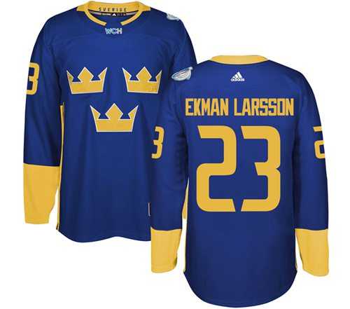 Team Sweden #23 Oliver Ekman-Larsson Blue 2016 World Cup Stitched NHL Jersey