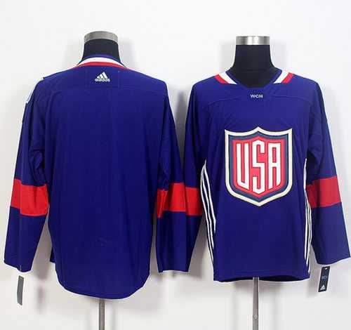 Team USA Blank Navy Blue 2016 World Cup Stitched NHL Jersey