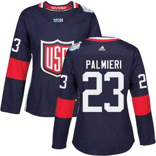 Women's Team USA #23 Kyle Palmieri Navy Blue 2016 World Cup Stitched NHL Jersey