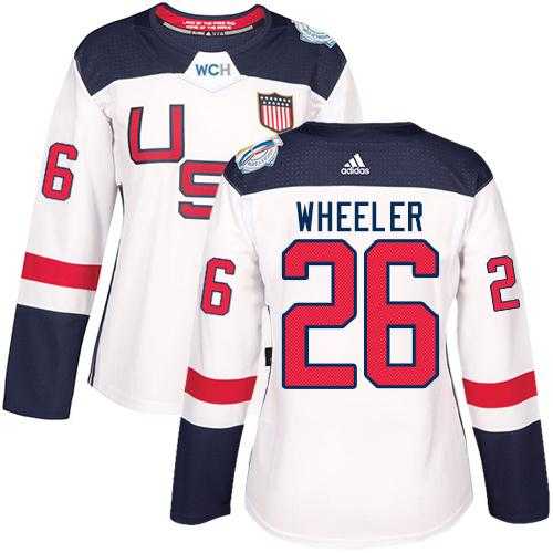 Women's Team USA #26 Blake Wheeler White 2016 World Cup Stitched NHL Jersey