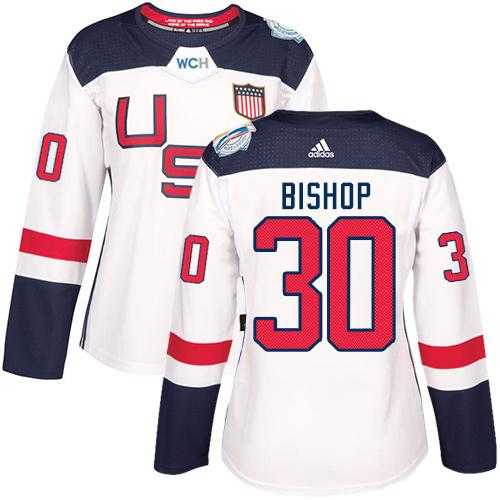 Women's Team USA #30 Ben Bishop White 2016 World Cup Stitched NHL Jersey