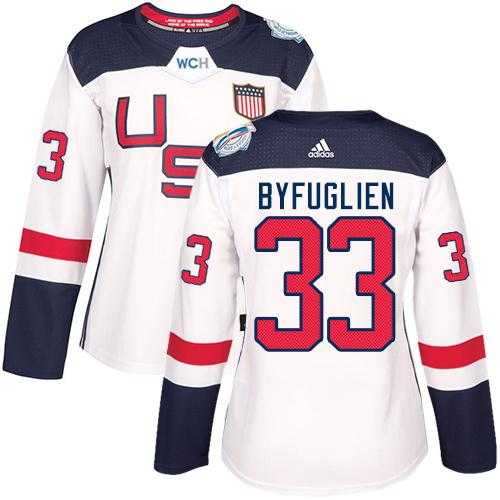 Women's Team USA #33 Dustin Byfuglien White 2016 World Cup Stitched NHL Jersey