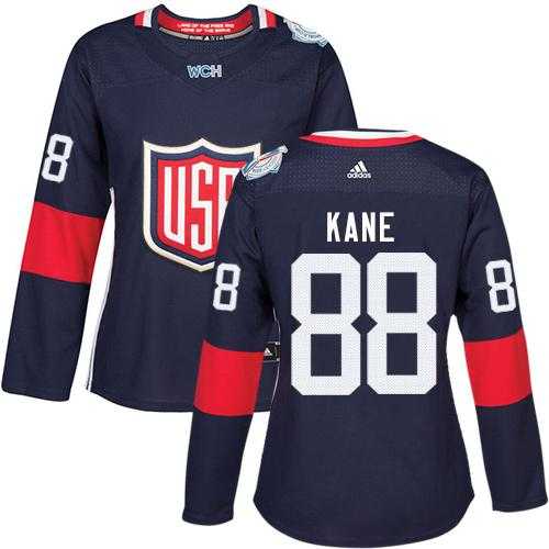 Women's Team USA #88 Patrick Kane Navy Blue 2016 World Cup Stitched NHL Jersey