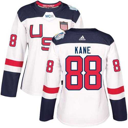 Women's Team USA #88 Patrick Kane White 2016 World Cup Stitched NHL Jersey