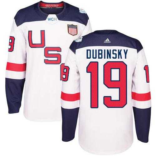 Youth Team USA #19 Brandon Dubinsky White 2016 World Cup Stitched NHL Jersey
