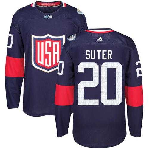 Youth Team USA #20 Ryan Suter Navy Blue 2016 World Cup Stitched NHL Jersey