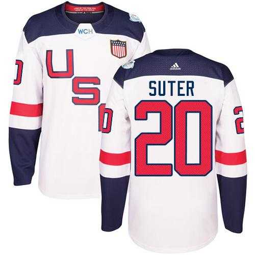 Youth Team USA #20 Ryan Suter White 2016 World Cup Stitched NHL Jersey