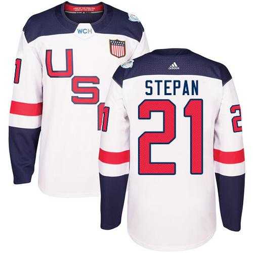 Youth Team USA #21 Derek Stepan White 2016 World Cup Stitched NHL Jersey