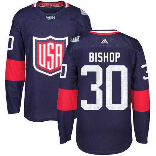 Youth Team USA #30 Ben Bishop Navy Blue 2016 World Cup Stitched NHL Jersey