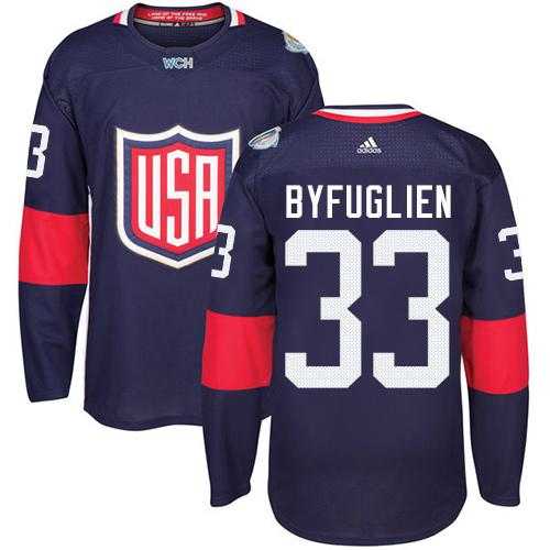 Youth Team USA #33 Dustin Byfuglien Navy Blue 2016 World Cup Stitched NHL Jersey