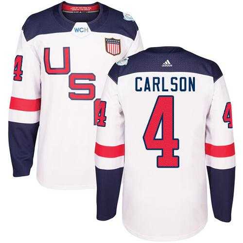Youth Team USA #4 John Carlson White 2016 World Cup Stitched NHL Jersey