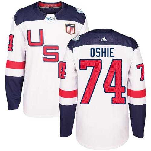 Youth Team USA #74 T. J. Oshie White 2016 World Cup Stitched NHL Jersey
