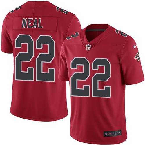 Nike Atlanta Falcons #22 Keanu Neal Red Men's Stitched NFL Limited Rush Jersey