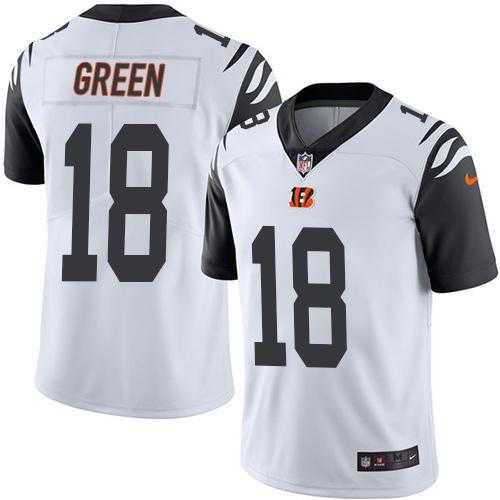 Nike Cincinnati Bengals #18 A.J. Green White Men's Stitched NFL Limited Rush Jersey