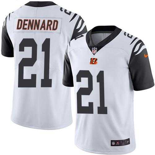 Nike Cincinnati Bengals #21 Darqueze Dennard White Men's Stitched NFL Limited Rush Jersey