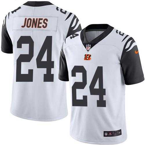 Nike Cincinnati Bengals #24 Adam Jones White Men's Stitched NFL Limited Rush Jersey