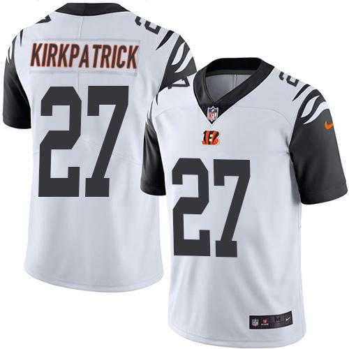 Nike Cincinnati Bengals #27 Dre Kirkpatrick White Men's Stitched NFL Limited Rush Jersey Nike Cincinnati Bengals #27 Dre Kirkpatrick White Men's Stitched NFL Limited Rush Jersey