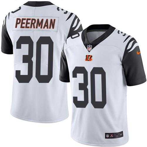 Nike Cincinnati Bengals #30 Cedric Peerman White Men's Stitched NFL Limited Rush Jersey